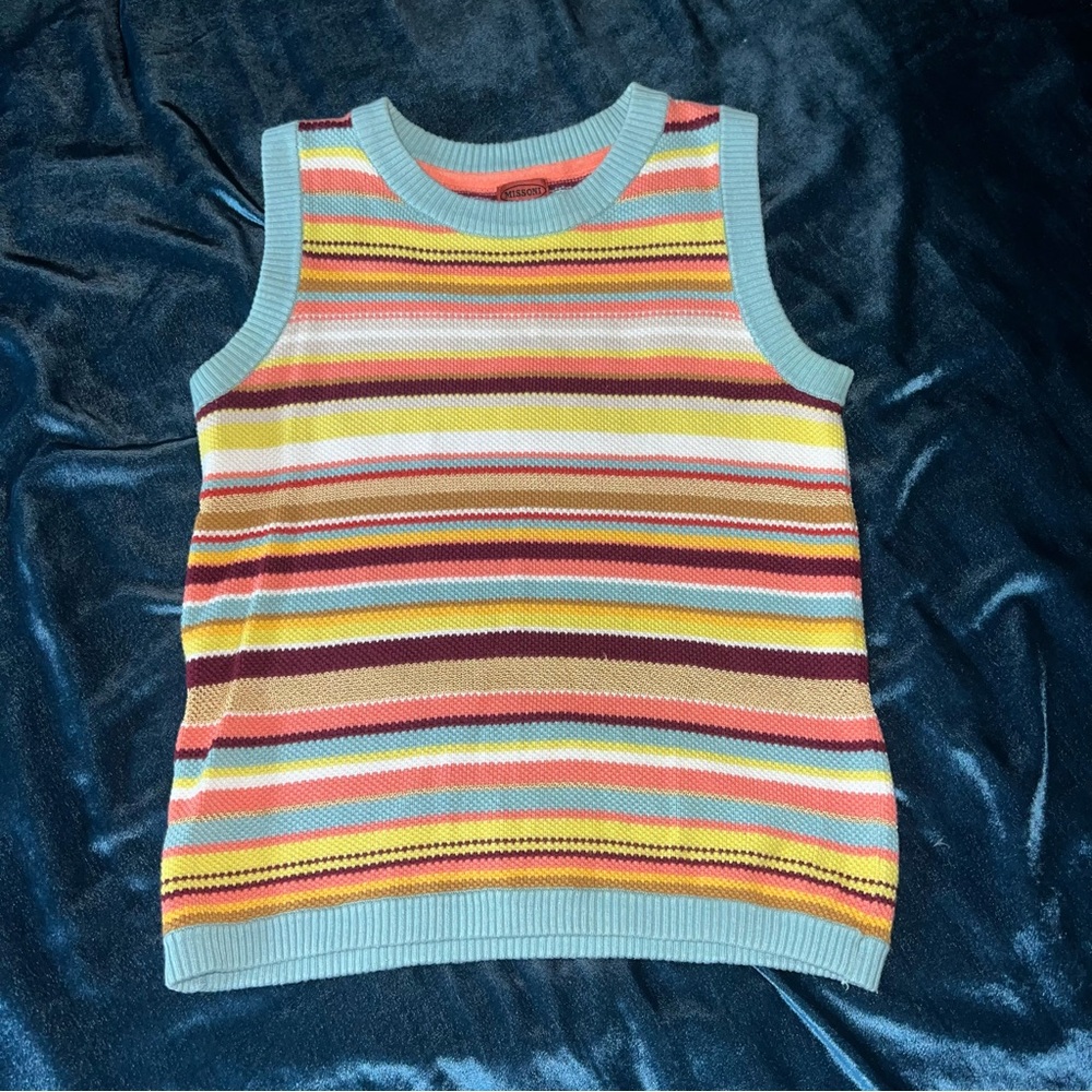 Rare Missoni for Target Colorful Striped Sleeveless Top - Size S / Kids XL